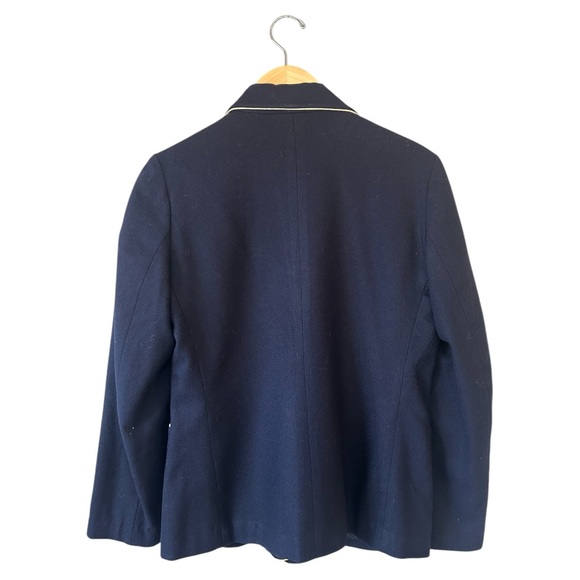 Vintage 1950s BRUCK COLLEGIATE Women’s  Navy Wool School Uniform Blazer Medium - Picture 4 of 7